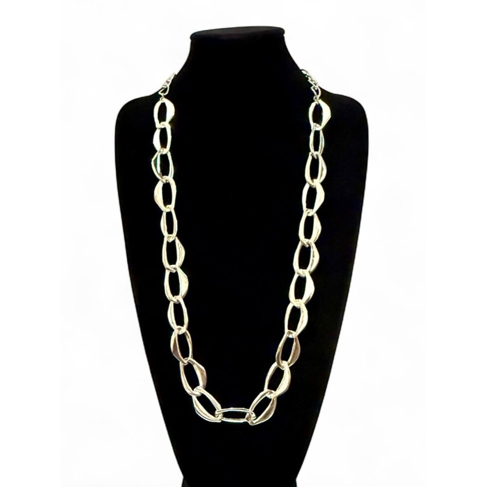 Classic Polished Silver Large Link Chain Necklace | NWOT